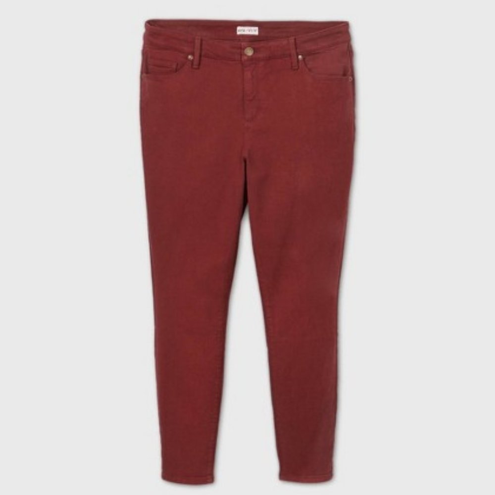 Women's Plus Size Mid-Rise Skinny Jeans  Ava & Viv
